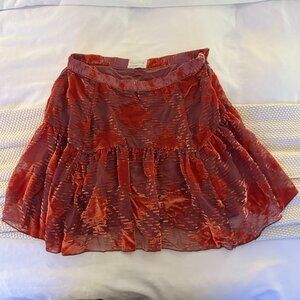 Velvet Vera Burnout Velvet Flippy Mini Skirt